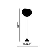 Load image into Gallery viewer, Melt Cone Slim LED Floor Lamp - line drawing.