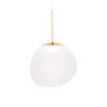 Load image into Gallery viewer, Melt LED Mini Pendant Light in Opal/Gold.