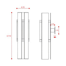 Load image into Gallery viewer, Excalibur LED Wall Light - line drawing.