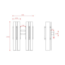 Load image into Gallery viewer, Excalibur LED Wall Light - line drawing.