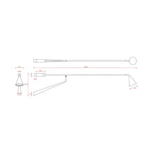Load image into Gallery viewer, Gordon Adjustable Wall Light - line drawing.