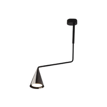 Load image into Gallery viewer, Gordon Telescopic Flush Mount Ceiling Light in Black Chrome (15.75-Inch).