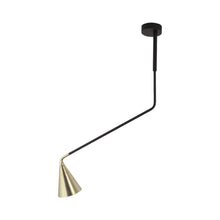 Load image into Gallery viewer, Gordon Telescopic Flush Mount Ceiling Light in Brushed Brass (23.62-Inch).