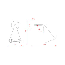 Load image into Gallery viewer, Gordon Wall Light - line drawing.
