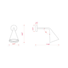 Load image into Gallery viewer, Gordon Wall Light - line drawing.