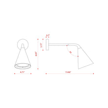 Load image into Gallery viewer, Gordon Wall Light - line drawing.