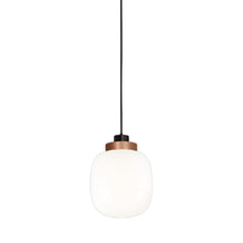 Load image into Gallery viewer, Legier LED Pendant Light in Copper/Opal White Glass (9.84-Inch).