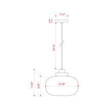 Load image into Gallery viewer, Legier LED Pendant Light - line drawing.