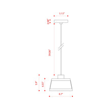 Load image into Gallery viewer, Lilly Pendant Light - line drawing.