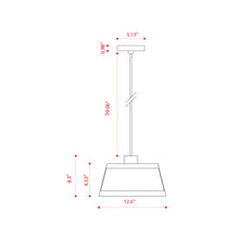 Load image into Gallery viewer, Lilly Pendant Light - line drawing.