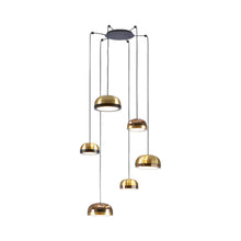 Load image into Gallery viewer, Molly LED Chandelier in Brushed Brass/Sand Black (6-Light)