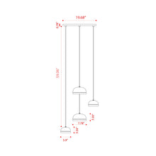 Load image into Gallery viewer, Molly LED Chandelier - line drawing.