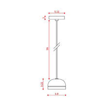 Load image into Gallery viewer, Molly LED Pendant Light - line drawing.