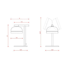 Load image into Gallery viewer, Molly LED Table Lamp - line drawing.