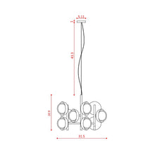 Load image into Gallery viewer, Muse Chandelier - line drawing.