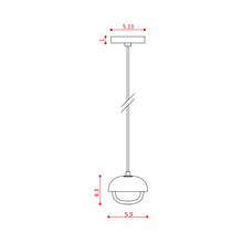 Load image into Gallery viewer, Muse Pendant Light - line drawing.
