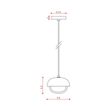 Load image into Gallery viewer, Muse Pendant Light - line drawing.
