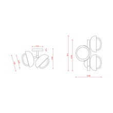 Load image into Gallery viewer, Muse Wall Light - line drawing.