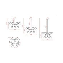 Load image into Gallery viewer, Nabila Chandelier - line drawing.
