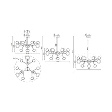 Load image into Gallery viewer, Nabila Chandelier - line drawing.