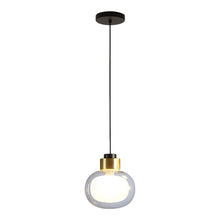 Load image into Gallery viewer, Nabila Pendant Light in Brushed Brass/Clear Glass (6.3-Inch).