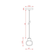 Load image into Gallery viewer, Nabila Pendant Light - line drawing.
