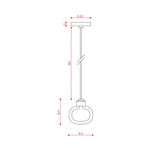 Load image into Gallery viewer, Nabila Pendant Light - line drawing.