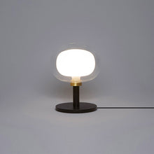 Load image into Gallery viewer, Nabila Table Lamp in Brushed Brass/Clear Glass (7.9-Inch).