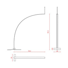 Load image into Gallery viewer, Nastro Big Arc LED Floor Lamp - line drawing.