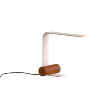 Load image into Gallery viewer, Nastro Open LED Table Lamp in Eggshell/Terracotta.