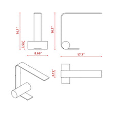 Load image into Gallery viewer, Nastro Open LED Table Lamp - line drawing.