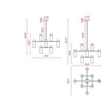 Load image into Gallery viewer, Osman Chandelier - line drawing.