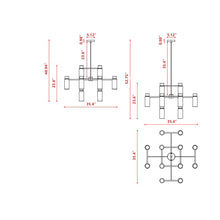 Load image into Gallery viewer, Osman Chandelier - line drawing.