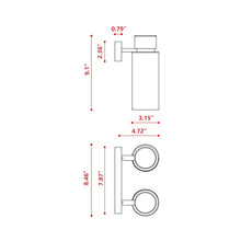 Load image into Gallery viewer, Osman Wall Light - line drawing.