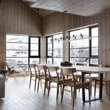 Load image into Gallery viewer, Quadrante Chandelier in dining room.