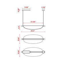 Load image into Gallery viewer, Thula LED Pendant Light - line drawing.