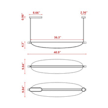Load image into Gallery viewer, Thula LED Pendant Light - line drawing.