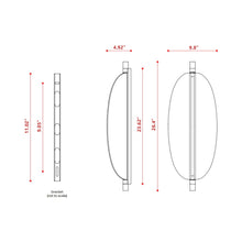 Load image into Gallery viewer, Thula LED Wall Light - line drawing.
