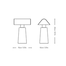 Load image into Gallery viewer, Caret MF1 Table Lamp - line drawing.