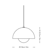 Load image into Gallery viewer, Flowerpot VP Pendant Light - line drawing.
