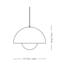 Load image into Gallery viewer, Flowerpot VP Pendant Light - line drawing.