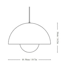 Load image into Gallery viewer, Flowerpot VP Pendant Light - line drawing.
