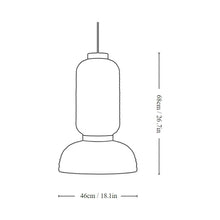 Load image into Gallery viewer, Formakami JH3 Pendant Light - line drawing.