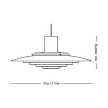 Load image into Gallery viewer, P376 Pendant Light - line drawing.