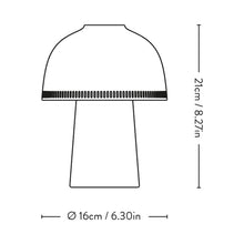 Load image into Gallery viewer, Raku SH8 Portable Table Lamp - line drawing.
