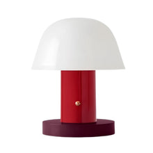 Load image into Gallery viewer, Setago JH27 Portable Table Lamp in Maroon/Grape.