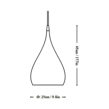 Load image into Gallery viewer, Spinning Pendant Light - line drawing.