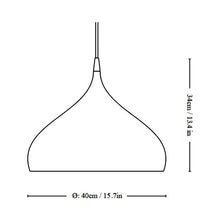 Load image into Gallery viewer, Spinning Pendant Light - line drawing.