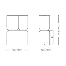 Load image into Gallery viewer, Tabata LN10 Wall Light - line drawing.