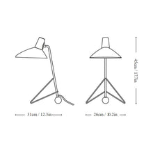 Load image into Gallery viewer, Tripod HM8 Table Lamp - line drawing.